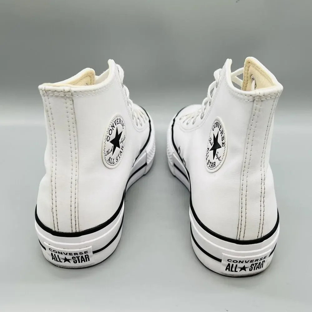 Converse Shoes Women 8.5 White Leather All Star 2 High Top Platform Sneaker